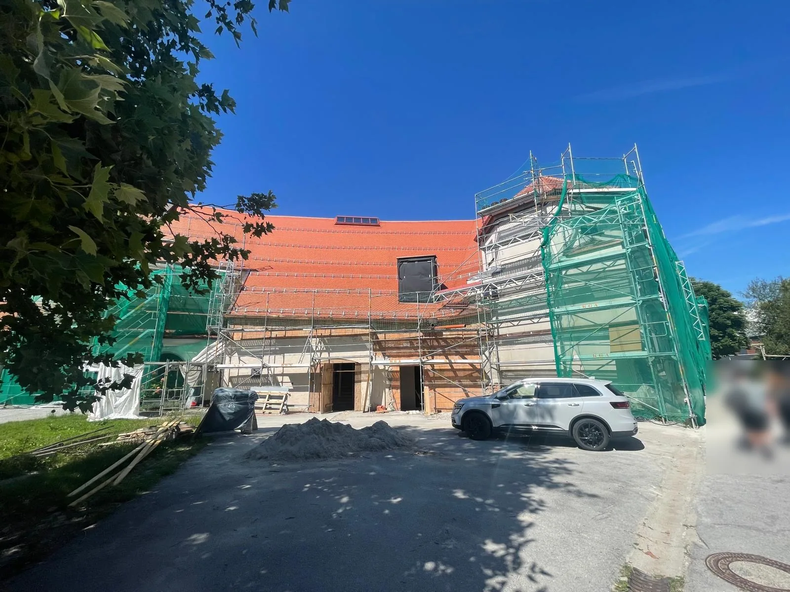 Kloster Niederalteich während der Baumaßnahme